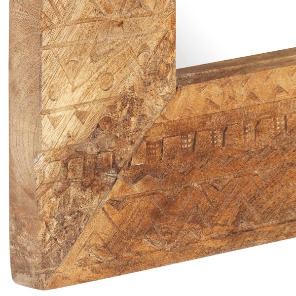 vidaXL Handsnidad spegel 110x50x2,5 cm massivt mangoträ Brun