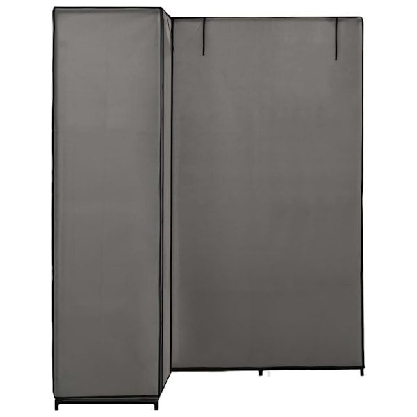 vidaXL Hörngarderob grå 130x87x169 cm grå