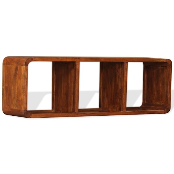 vidaXL Tv-bänk i massivt trä med honungsfinish 120x30x40 cm Brun