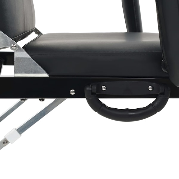 vidaXL Bärbar behandlingsstol konstläder 185x78x76 cm svart Svart