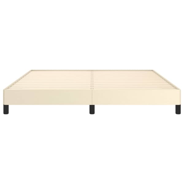 vidaXL Sängram gräddvit 180x200 cm konstläder Kräm