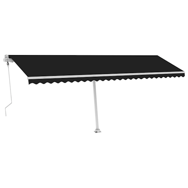 vidaXL Automatisk markis med vindsensor & LED 600x350 cm antracit Antracit