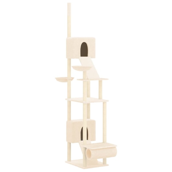 vidaXL Golv-till-tak klösträd gräddvit 277-303 cm Kräm