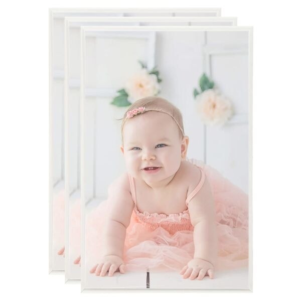 vidaXL Fotoramar 3 st för bord silver 13x18cm MDF Silver