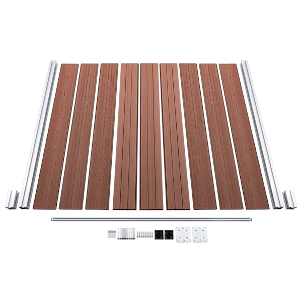 vidaXL Staketpanel WPC 1391x186 cm brun Brun