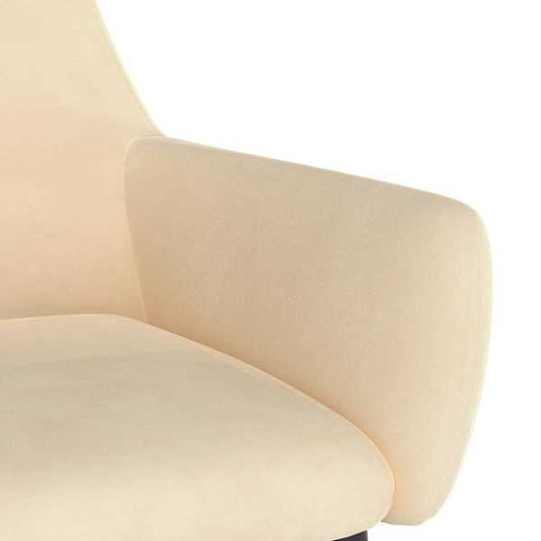vidaXL Matstolar 2 st gräddvit sammet Creme
