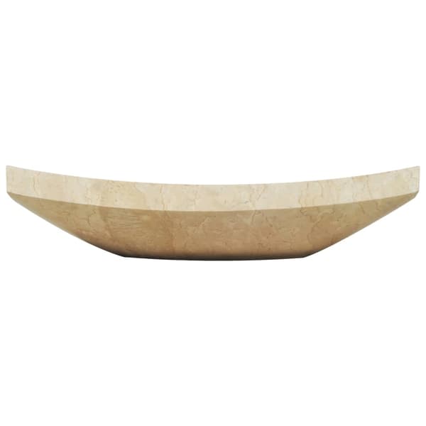 vidaXL Handfat 50x35x12 cm marmor gräddvit Creme