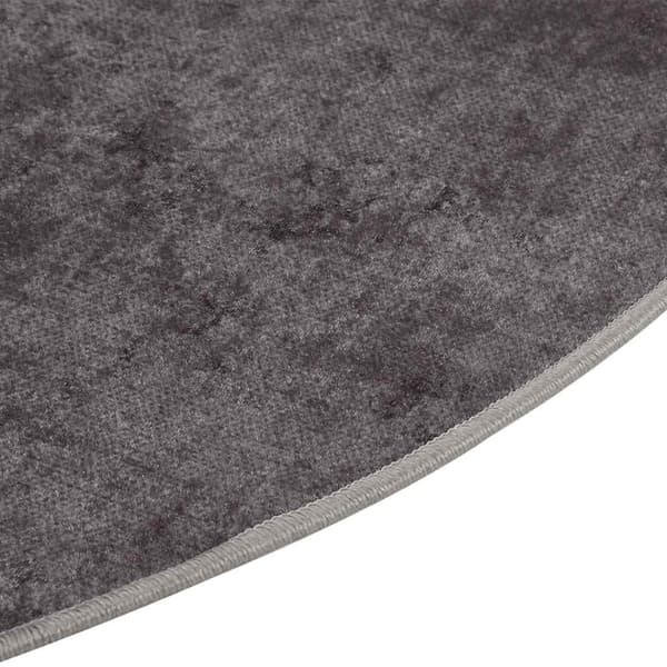 vidaXL Matta tvättbar φ120 cm grå grå