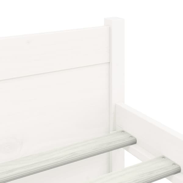 vidaXL Sängram vit massivt trä 160x200 cm Vit