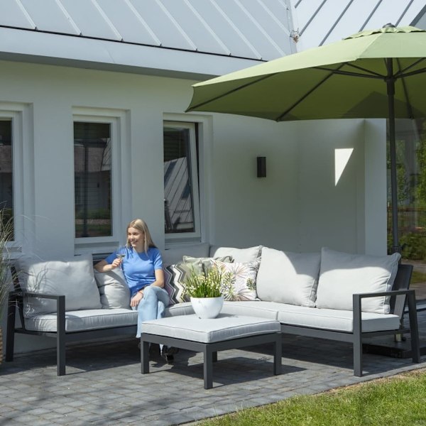 Madison Överdrag till lougegrupp 320x255x70cm höger grå grå
