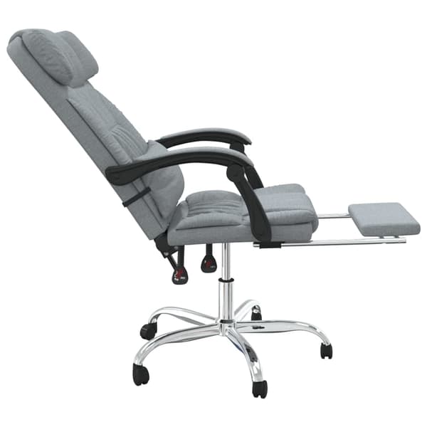 vidaXL Kontorsstol med massage ljusgrå tyg Grå