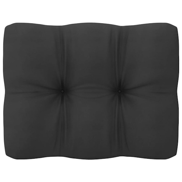 vidaXL Loungegrupp med dynor 3 delar massiv furu Antracit