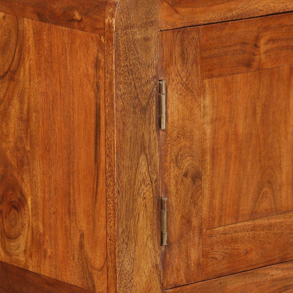 vidaXL Skänk massivt trä med honungsfinish 120x30x75 cm Brun