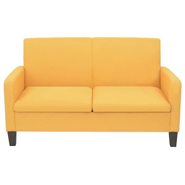vidaXL 2-sitssoffa 135x65x76 cm gul Gul
