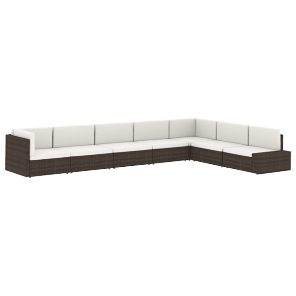 vidaXL Modulsoffa 2-sits konstrotting svart Svart