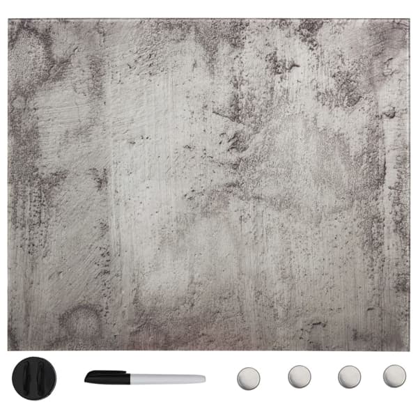 vidaXL Magnetisk glastavla väggmonterad 50x50 cm grå