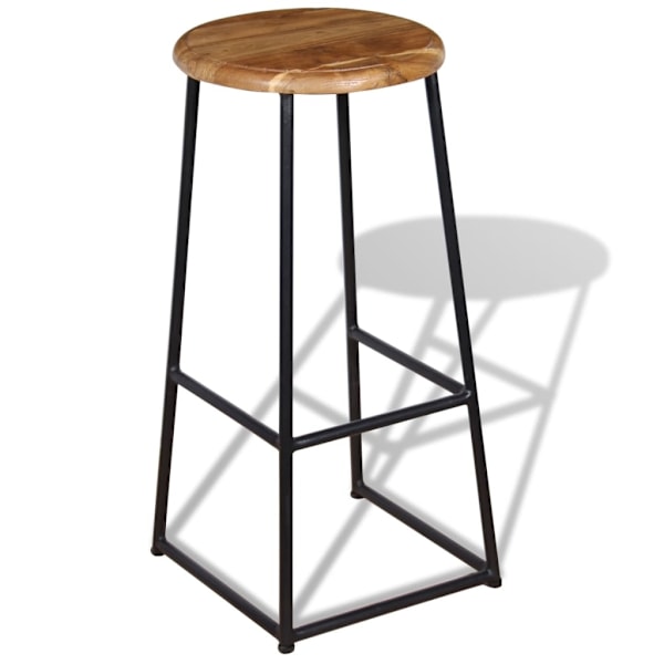 vidaXL Barstolar 2 st massiv teak Brun