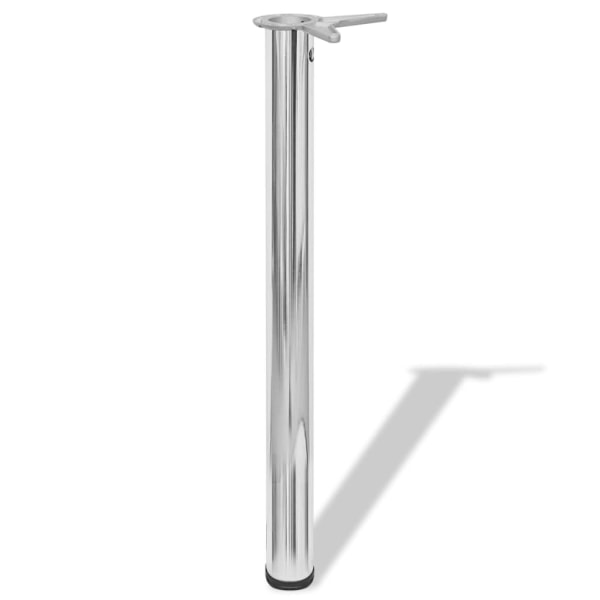 vidaXL 4 Justerbara bordsben i krom 710 mm Silver