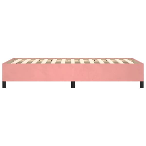 vidaXL Sängram rosa 100x200 cm sammet Rosa