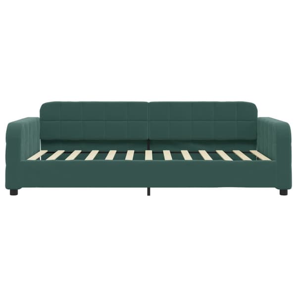 vidaXL Dagbädd utdragbar mörkgrön 100x200 cm sammet Grön