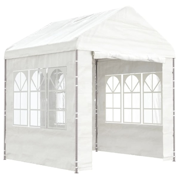 vidaXL Paviljong med tak vit 2,28x2,23x2,69 m polyeten Vit