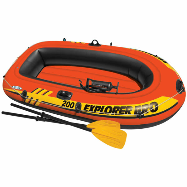 INTEX Uppblåsbar båt Pro 200 med åror och pump 58357NP Orange