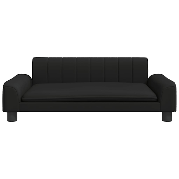 vidaXL Barnsoffa svart 90x53x30 cm konstläder Svart
