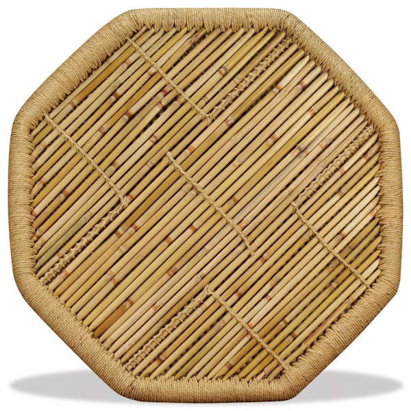 vidaXL Soffbord bambu oktogon 60x60x45 cm Brun