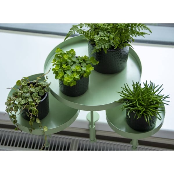 Esschert Design Växtbricka med klämma rund grön L Grön