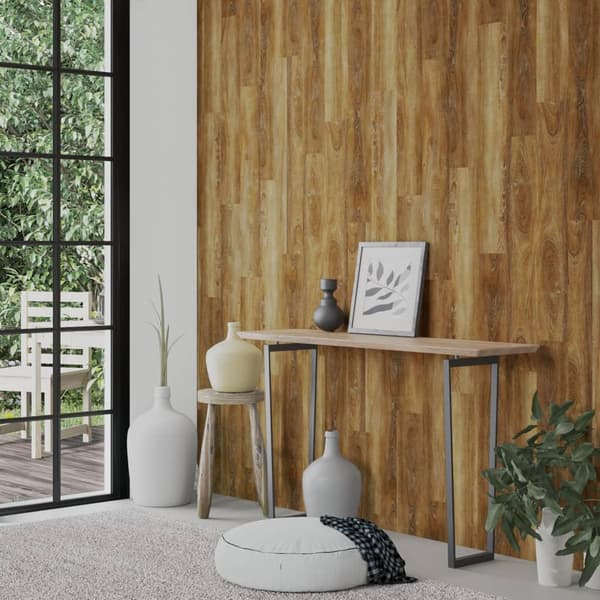 vidaXL Väggpaneler träimitation brun PVC 2,06 m² Brun