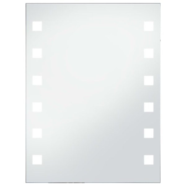 vidaXL Badrumsspegel LED 60x80 cm Silver