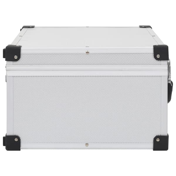 vidaXL CD-väska för 60 cd-skivor aluminium ABS silver Silver