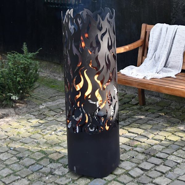 Esschert Design Eldkorg Flames kolstål svart FF408 Svart