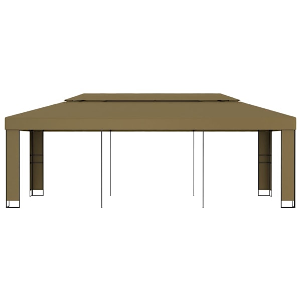 vidaXL Paviljong dubbla tak 3x6 m taupe 180 g/m² Taupe