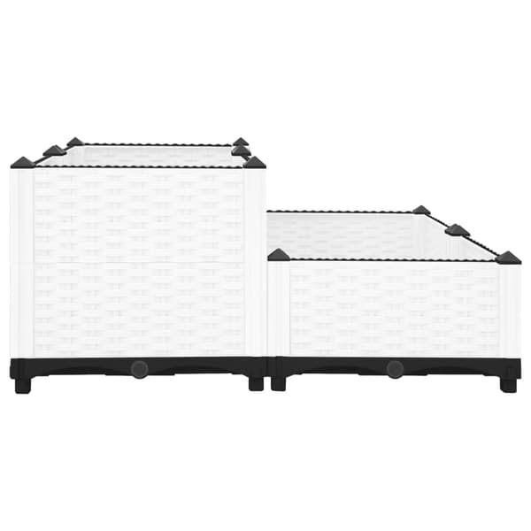 vidaXL Upphöjd odlingslåda 80x80x38 cm polypropen Grå