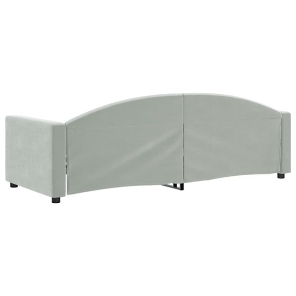vidaXL Dagbädd ljusgrå 80x200 cm sammet Grå