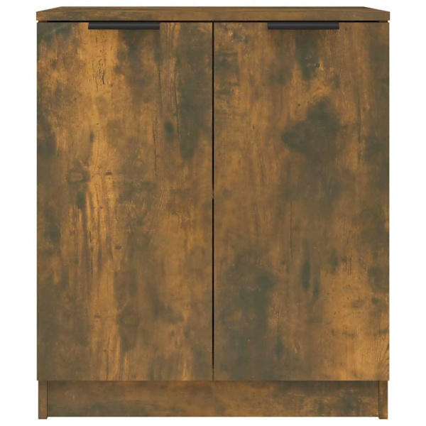 vidaXL Skänkar 2 st rökfärgad ek 60x30x70 cm konstruerat trä Brun