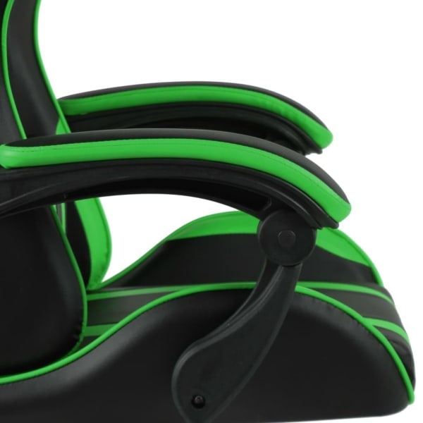 vidaXL Gamingstol svart och grön konstläder Grön