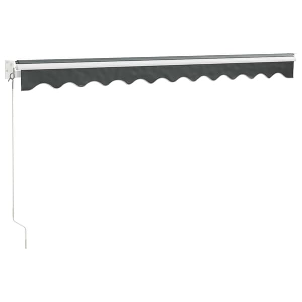 vidaXL Markis infällbar antracit 3,5x2,5 m tyg&aluminium Antracit