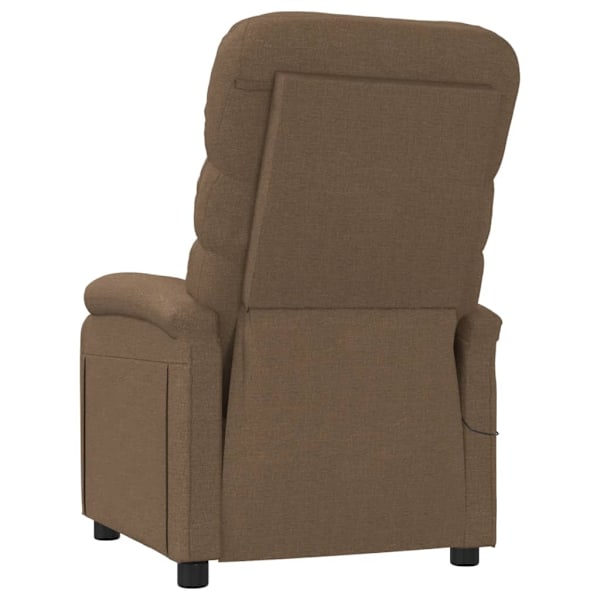 vidaXL Massagefåtölj brun tyg Brun