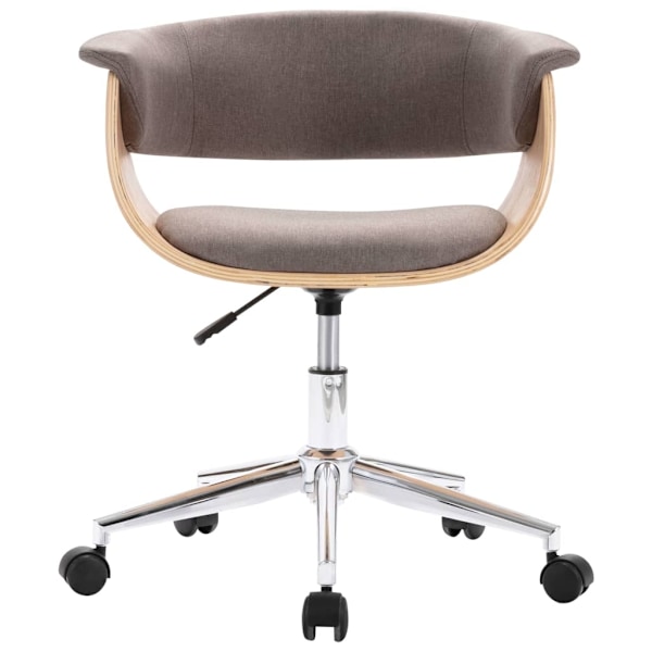 vidaXL Snurrbara matstolar 4 st taupe tyg Taupe