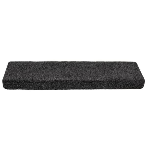 vidaXL Trappmattor självhäftande 10 st 65x21x4 cm mörkgrå rektangulär kant grå