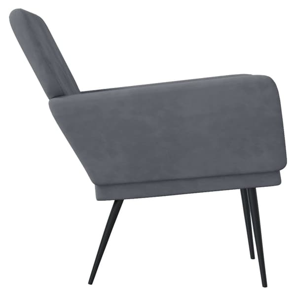 vidaXL Fåtölj mörkgrå 62x79x79 cm sammet Grå