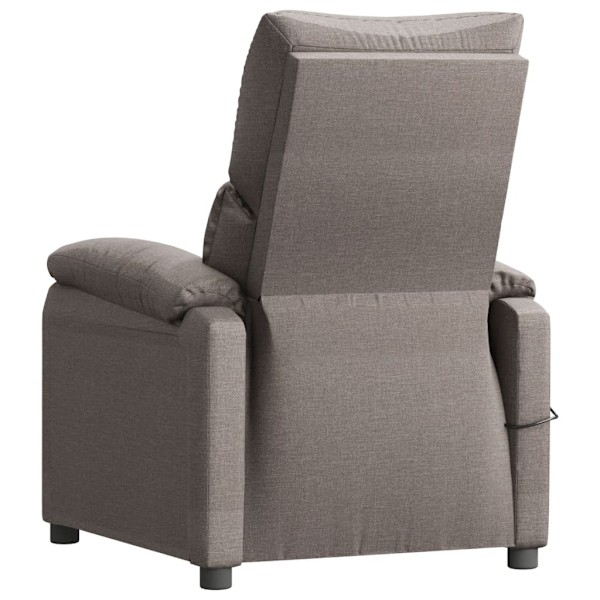 vidaXL Elektrisk reclinerfåtölj taupe tyg Taupe
