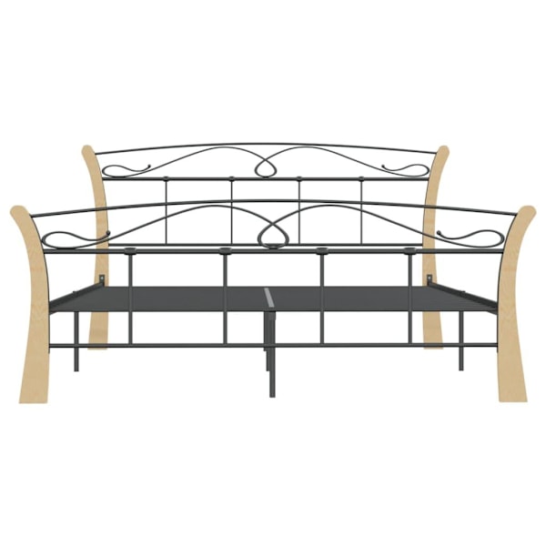 vidaXL Sängram svart metall 140x200 cm Svart