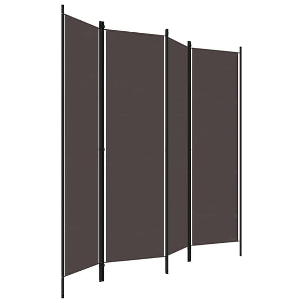 vidaXL Rumsavdelare 4 paneler brun 200x180 cm Brun