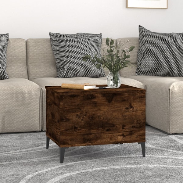 vidaXL Soffbord rökfärgad ek 60x44,5x45 cm konstruerat trä Brun