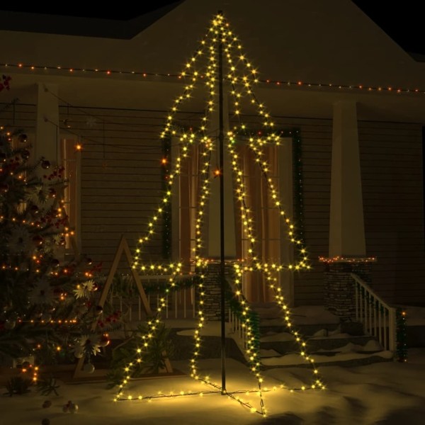 vidaXL Ljuskon för julgran 300 LED inne/ute 120x220 cm Vit