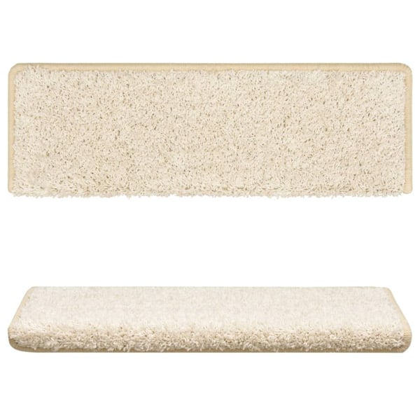 vidaXL Trappstegsmattor 15 st 65x21x4 cm vit Vit