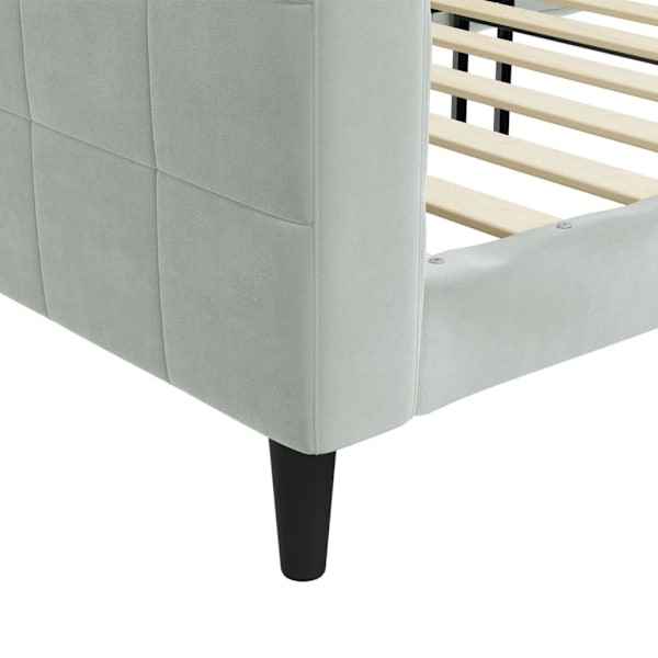 vidaXL Dagbädd ljusgrå 100x200 cm sammet Grå